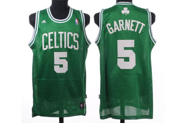  NBA Boston Celtics 5 Kevin Garnett Road Green Swingman Jersey